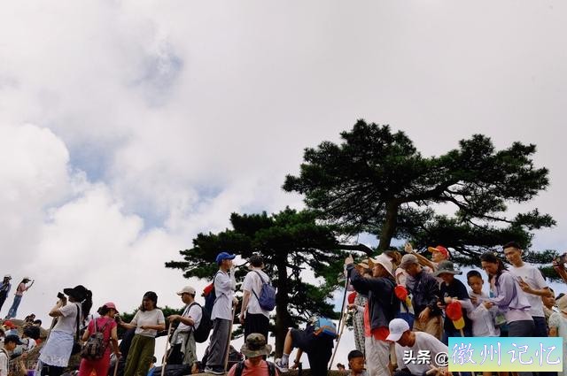 安徽黄山风景区游客排队三小时登顶莲花峰，只为打卡留影-4.jpg